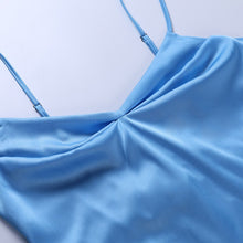 Load image into Gallery viewer, Summer Satin Bodycon Midi Slip Dress Women Vintage Backless Elegant Party Birthday Outfits Sexy Club Clothes Backless Dresses