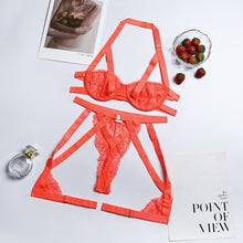 Load image into Gallery viewer, Summer Sensuall Lingerie Halter Exotic Costumes Hollow Out Lace Mesh Brassiere Sex Suit Bondage Straps Sensual Erotic Underwear