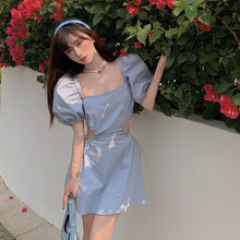 Load image into Gallery viewer, Summer Sexy Backless Dress Women Designer Elegant Kawaii Puff Sleeve Chic Sweet Mini Dress Korean Casual  Beach Party Dress 2021