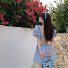 Load image into Gallery viewer, Summer Sexy Backless Dress Women Designer Elegant Kawaii Puff Sleeve Chic Sweet Mini Dress Korean Casual  Beach Party Dress 2021