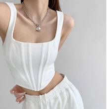 Load image into Gallery viewer, Summer Sexy Backless Tank Top Women y2k Tops Sleeveless Vest Y2k Knitted Camis Crop Tops Women Casual Solid Color Basic Camisole