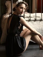 Load image into Gallery viewer, Summer Sexy Lingerie Nightgowns Lace Silk Short Sleeping Gowns Thin Deep V Temptation Nighties for Women Ruffles Night Dress