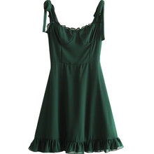 Load image into Gallery viewer, Summer Sexy Mini Shoulder Spaghetti Strap Green Casual Sundresses Women Vintage Elegant Bodycon Beach Party Dress Boho Robe 2021