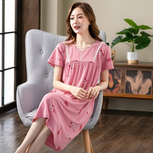 Load image into Gallery viewer, Summer Sexy Modal  Sleepwear Nightgown Women Night Shirt Dress Female Lounge Home Clothes Modal Nighty Gown Sleep Top