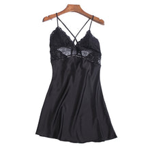 Load image into Gallery viewer, Summer Sexy Night Dress Lace Nightgow Women&#39;s New Lingerie  backless Lace V-neck nightwear silk Nightdress Homewear