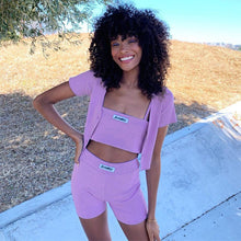 Load image into Gallery viewer, Summer Small Vest+single Breasted Cardigan+shorts Women Solid Color Three Pieces Set Female Loungewear Fashion Matching Sets