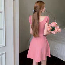 Load image into Gallery viewer, Summer Solid Kawaii Dresses Women Designer Korean Elegant Sweet Dresses Female High Street Casual V-neck Sexy Beach Dress 2021