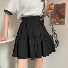 Load image into Gallery viewer, Summer Solid Kawaii Skirt Women Korean A-Line Slim Chic Casual Sweet Skirt High Waist Beach Outing Sexy Mini Y2k Pleated Skirt