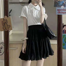 Load image into Gallery viewer, Summer Solid Kawaii Skirt Women Korean A-Line Slim Chic Casual Sweet Skirt High Waist Beach Outing Sexy Mini Y2k Pleated Skirt