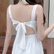 Load image into Gallery viewer, Summer Spaghetti Strap Dresses Women Sexy Backless Bow Bandage Sleeveless Solid Casual Robe 2021  Lace Up Party Vestido De Mujer