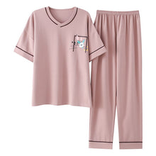 Load image into Gallery viewer, Summer Spring New Women Pyjamas Clothing Short Tops Set Female Pajamas Sets NightSuit Sleepwear Sets Women Home Wear 5XL