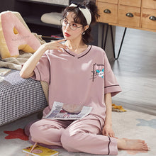 Load image into Gallery viewer, Summer Spring New Women Pyjamas Clothing Short Tops Set Female Pajamas Sets NightSuit Sleepwear Sets Women Home Wear 5XL