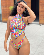 Load image into Gallery viewer, Summer Stylish Fitness Sexy Corset Tops+Pants 2 Piece Sets Women Skinny Stretchy Activewear Swimsuit Workout Outfits