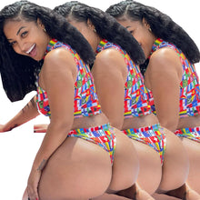 Load image into Gallery viewer, Summer Stylish Fitness Sexy Corset Tops+Pants 2 Piece Sets Women Skinny Stretchy Activewear Swimsuit Workout Outfits