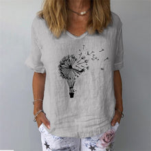 Load image into Gallery viewer, Summer T Shirt Casual Womens Tee  Harajuku Plus Size Tops Short Sleeve V-Neck  Ladies Clothings