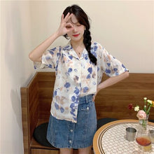 Load image into Gallery viewer, Summer Temperament Leisure Oil Painting Oversized Shirt Tops Shirts For Women Plus Size Boho Clothing Korean Fashion Tee 2021