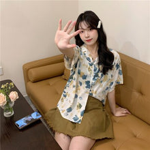 Load image into Gallery viewer, Summer Temperament Leisure Oil Painting Oversized Shirt Tops Shirts For Women Plus Size Boho Clothing Korean Fashion Tee 2021