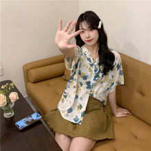 Load image into Gallery viewer, Summer Temperament Leisure Oil Painting Oversized Shirt Tops Shirts For Women Plus Size Boho Clothing Korean Fashion Tee 2021