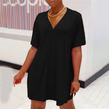 Load image into Gallery viewer, Summer Two Piece Set Women Clothes Casual V-Neck Short Sleeve T Shirt Top And Shorts Set Streetwear Sexy 2 Piece Outfits For Wom