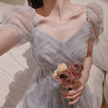 Load image into Gallery viewer, Summer Vintage Dress Women French Style Lace Chiffon Fairy Dress Casual Puff Sleeve Summer Autumn Clothes Designer Dress 2020