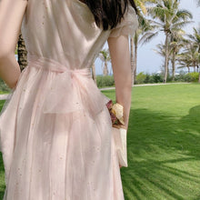 Load image into Gallery viewer, Summer Vintage Dress Women French Style Lace Chiffon Fairy Dress Casual Puff Sleeve Summer Autumn Clothes Designer Dress 2020