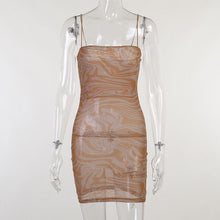 Load image into Gallery viewer, Summer Vintage Print Sexy Mini Dress Women Spaghetti Strap Club Party Bodycon Dresses 2021 Fashion Backless Slim Dinner Dresses