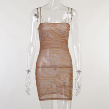 Load image into Gallery viewer, Summer Vintage Print Sexy Mini Dress Women Spaghetti Strap Club Party Bodycon Dresses 2021 Fashion Backless Slim Dinner Dresses