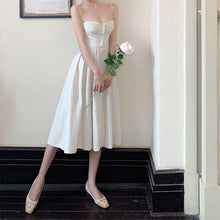Load image into Gallery viewer, Summer Vintage Strap Dress Women Elegant White Sweet Chic Midi Fairy Dress Female Sexy French Party Night Kawaii Dress 2021 New
