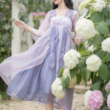 Load image into Gallery viewer, Summer Women Ancient Chinese Style Hanfu Dress Traditional Tang Dynasty Princess Clothes Ladies Embroidery Chiffon Fairy Dresses
