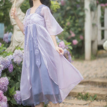 Load image into Gallery viewer, Summer Women Ancient Chinese Style Hanfu Dress Traditional Tang Dynasty Princess Clothes Ladies Embroidery Chiffon Fairy Dresses