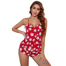 Load image into Gallery viewer, Summer Women Loungewear 2 piece Pajamas Set Cute Cami Top with Shorts Daisy Floral Print Outfits Kawaii Sleepwear