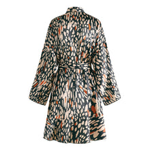 Load image into Gallery viewer, Summer Women Satin Pajamas Robes Kimono Bathrobe Ruffles Belted Fashion Comfortable Loungewear Sleepwear Female&#39;s Home Clothes