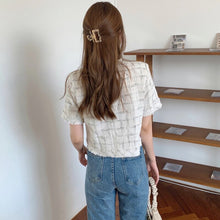 Load image into Gallery viewer, Summer clothes Thin Tweed Jackets Women 2020 Summer Short Sleeve Crop top Jacket Streetwear Fashion Single Breasted outfits