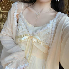 Load image into Gallery viewer, Super Fairy Net Yarn Suspender Skirt 2021 Spring and Summer New French Retro Gentle Wind Inner Dress Female