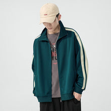 Load image into Gallery viewer, Sweater Men&#39;s Spring and Autumn Solid Color Coat Trend Hong Kong Style Casual Sports Zipper Stand Collar Couple Put on Clothes
