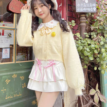 Load image into Gallery viewer, Sweet Cute Pink PU Skirts Spring Mori Girls High Waist Bandage Mini Skirts Kawaii Fashion Designed Japanese Flower Edge Jupe