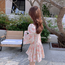 Load image into Gallery viewer, Sweet Floral Dress Women Elegant Chic Sexy Designer Party Mini Dress Female Casual Outdoor Beach Print Kawaii Dress Summer 2021