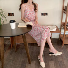 Load image into Gallery viewer, Sweet Floral Dress Women Elegant Strap Party Long Kawaii Dress Female French Sexy High Street Beach Summer Korean Dress 2021 New