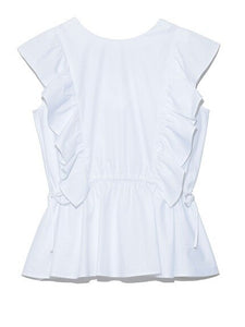 Sweet Japan Style Ruffles Blouse Women O Neck Lace-up Flying Sleeve Shirts Women Simple Office Ladies Elegant Blusas Femme