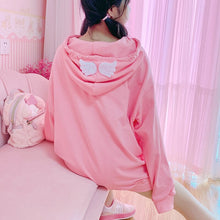 Load image into Gallery viewer, Sweet Kawaii Hoodies Spring Woman 2022 New Cute Pink Hoodie Casual Loose Pockets Letter Hooded Sweatshirt Fresh Mori Girls