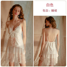 Load image into Gallery viewer, Sweet Lolita Princess Uniform Sexy Mesh Suspender Sleepdress Women Kawaii Maid Cosplay Costumes Temptation Sleepwear Pajamas