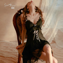 Load image into Gallery viewer, Sweet Lolita Princess Uniform Sexy Mesh Suspender Sleepdress Women Kawaii Maid Cosplay Costumes Temptation Sleepwear Pajamas