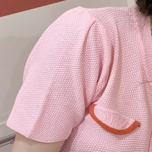 Load image into Gallery viewer, Sweet Pink Knitted Two Piece Sets Women Fashion O-neck Knit Tops + Elastic Waist Skirt Korean Style Ensembles Femme Skirts Suits