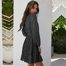 Load image into Gallery viewer, Sweet Print Ruffles Bandage Dress Women Full Sleeve High Waist New Arrivals 2021 Casual Ladies Spring Summer Dress