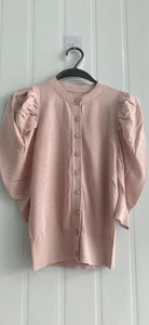 Sweet Puff Sleeve Japan Style Knitted Cardigan O-neck Single Breasted Slim Women Tops 2022 Chic Elegant Ol Cardgians with Camis