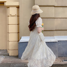 Load image into Gallery viewer, Sweet Sen V-neck Dress Female 2021 Summer New French First Love Bellflower Skirt Super Fairy Dress