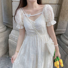 Load image into Gallery viewer, Sweet Sen V-neck Dress Female 2021 Summer New French First Love Bellflower Skirt Super Fairy Dress