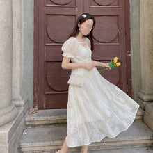 Load image into Gallery viewer, Sweet Sen V-neck Dress Female 2021 Summer New French First Love Bellflower Skirt Super Fairy Dress