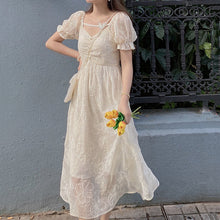 Load image into Gallery viewer, Sweet Sen V-neck Dress Female 2021 Summer New French First Love Bellflower Skirt Super Fairy Dress