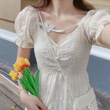 Load image into Gallery viewer, Sweet Sen V-neck Dress Female 2021 Summer New French First Love Bellflower Skirt Super Fairy Dress